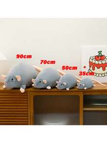 Jolie poupée de souris en peluche réaliste, peluche douce, décoration de bureau, décoration de fête et d'événement, accessoire de farce, cadeau amusant pour enfants et adultes, cadeau d'anniversaire, idéal pour les farces d'Halloween, peluche adorable convenant à diverses occasions - Multicolore - Voir 7