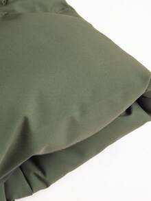 Men's Hooded Mid-Length Down Jacket, Thick Windproof Warm, Solid Color Design, Fashion New Style, Men's Casual Outerwear - Green - View 11