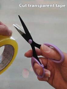 1pc Multi-Functional Scissors, Black Stainless Steel Scissors - Battery-Free Sewing And Crafting, Simple And Portable Hand Scissors, 16cm Black-Edge Scissors, Multiple Colors