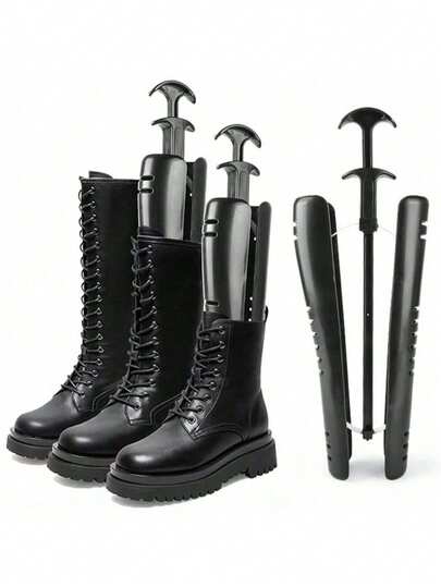 Stövelformare med krok - Tillverkad av höghållfast plast, bibehåller stövelformen/hänger i garderoben/förhindrar deformation, lämplig för kvinnor/tonåringar/modeälskare, kan användas i sovrumsgarderoben/skohyllan/förvaring, perfekt för julklappar/nyårsorganisation, även en praktisk present till systrar/mammor, en praktisk förvaringslösning (stövelformare med krok/stövelvård/garderobshängare/stövelformare i plast/stövelvård)