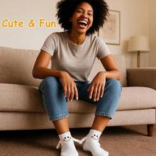 Funny Socks For Couples Friends, Magnetic Holding Hands Socks, Cute Valentine's Day Birthday Gifts For Women Men - 白色 - 查看 6