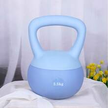 Mancuernas rusas de plástico de 2.5 kg, adecuadas para entrenamiento funcional - Neblina azul - Ver 5