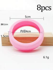 8个硅胶行李箱轮保护套，静音减震轮套，运动风格旅行配件 - 易于安装和清洁（直径5厘米） - 彩色 - 查看 14