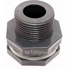 3/4 Inch PRO Series Bulkhead Socket Ends Rain Barrels, Aquariums, Aquaponics, Tanks - 0.5 Inch - View 3