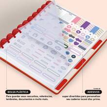 Disco Notebook + Iscool Hardcover 140 Sheets Smart Solid Colors - Red - View 4