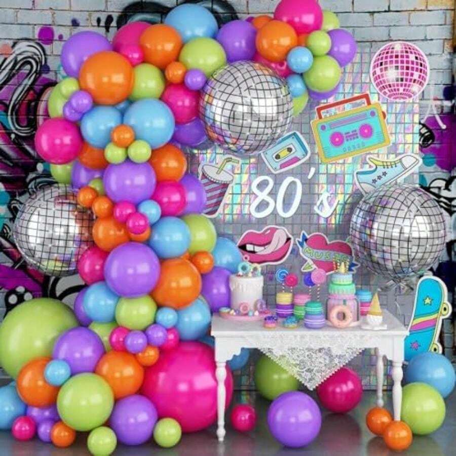 Decoraciones para Fiesta de Cumpleañosen Oro Rosa,Pancarta de Feliz Cumpleaños, Cortinas con Borlas,Globos de Aluminio con Forma de Corazón y Estrella para Fiestas de Cumpleaños de Mujeres y Niñas(D-Color + Láser) - Multicolor - Ver 1
