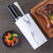 Kitchen Knife Block Holder - Multi-Functional Free Insert Plastic Storage Bucket For Home Use