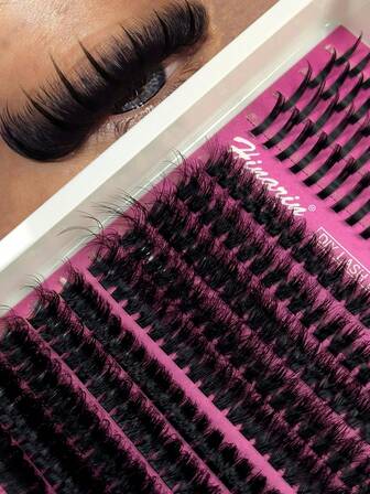 Hinarin 272Pcs Lash Clusters With Spikes Wispy Eyelash Clusters Kit 14-20mm Spiky Manga Lash Clusters Volume Cluster Eyelash Extensions Lash Clusters Individual Lashes With DIY Lash