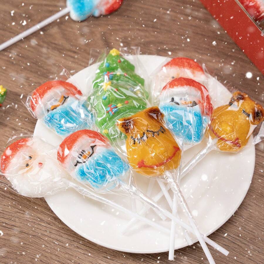 wanEOS Cartoon Lollipops (1 Box/24 Pieces) Women's Day Candy, Easter Lollipops, Individually Wrapped, Party Candy, Fun Suction Cups, Birthday Party Candy, Mother's Day Gift - 24 miếng mỗi hộp - Xem 1