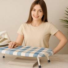 Portable Desktop Ironing Board – Foldable Design With Non-Slip Legs - Blanco y Negro - Ver 8