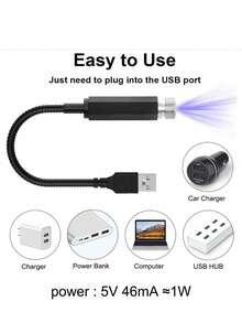 1pc Romantic Led Usb Galaxy Star Projector Night Light For Car Roof And Room Ceiling