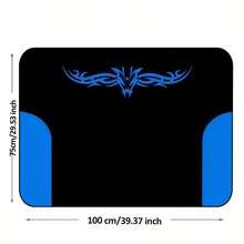 1件装蓝黑电竞风后备箱垫，加厚防滑后备箱保护垫，易清洁表面，适用于SUV和轿车，防刮擦（兼容轿车和SUV） - 时尚蓝黑透明后备箱配件，男女皆宜，适合旅行和日常使用