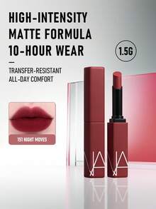Nars Powermatte唇膏 #151 Night Moves，1.5克/0.05盎司 | 浓郁哑光唇色，高显色度 | 轻盈舒适 | 持久配方，全天候保持唇色 | 不拔干，丝绒哑光妆效 | 顺滑易涂 | 多款亮丽色号可选 | 打造大胆吸睛的唇妆 | 适合日常或特殊场合 - 151 Night Moves - 查看 1