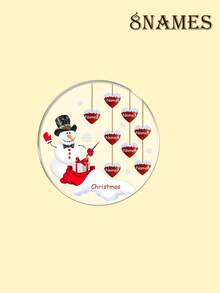 Custom Christmas Decorations With 1-8 Names, Personalized Christmas Tree Decorations, Customized Christmas Gifts, Customizable Text Christmas Ornaments, Diy Ornaments, Christmas, Garden, Acrylic, Ceramic, Wooden, Christmas Crafts, Snowman Pattern, Room Decor, Mom, Family