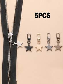 5个心形可拆卸金属拉链头，拉链维修套装，适用于行李箱、手提包、背包、夹克、钱包、鞋子、服装拉链更换，1套 - 彩色 - 查看 12