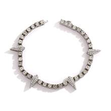 1 件装铆钉朋克手镯，男女通用 - 哥特金属手镯腕带饰品