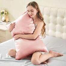 INFIIXSO Silk Pillow Cases 2 Pack Standard Size, Ultra Smooth & Soft Mulberry Silk Pillow Case For Hair And Skin, Breathable Cooling Silk Pillowcase With Hidden Zipper (Rose Pink, 20x26 Inches),2PackStandard(20inchX26inch),RosePink - 玫瑰粉 - 查看 4