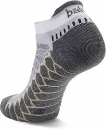 Balega - Calcetines unisex plateados para correr sin mostrar ajuste de compresión para hombres y mujeres - Blanco/Gris - Ver 3