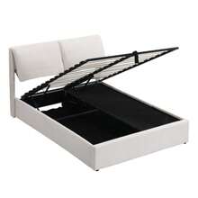 Bed Frames - Beige + Velvet + 140cm*200cm - View 5