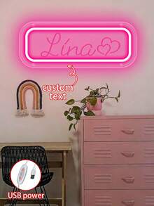 ضوء نيون مخصص، ضوء نيون قابل للتعتيم بواسطة USB، مناسب لديكور غرفة النوم والسكن والغرفة. ضوء نيون مخصص بتصميم مخصص هو هدية مثالية لعيد الميلاد والزفاف وعيد الحب. لوحة اسم ضوء نيون LED مثالية لحفلة غرفة النوم في عيد الميلاد والمساحات التجارية، وخلق جو راق.