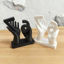 1pc Funny Holding Brain Math 67 Statue Figurine, Creative Personalized Number 67 Sculpture, Holding Design Decor, Unique Desk Decoration, Suitable For Living Room, Bedroom, Study, Perfect Gift, Collectible - Multicolor - View 5