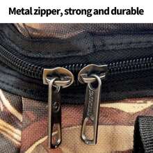 Large Capacity One Shoulder Crossbody Fishing Tackle Bag, Outdoor Sports Fishing Bag, Camouflage/Black