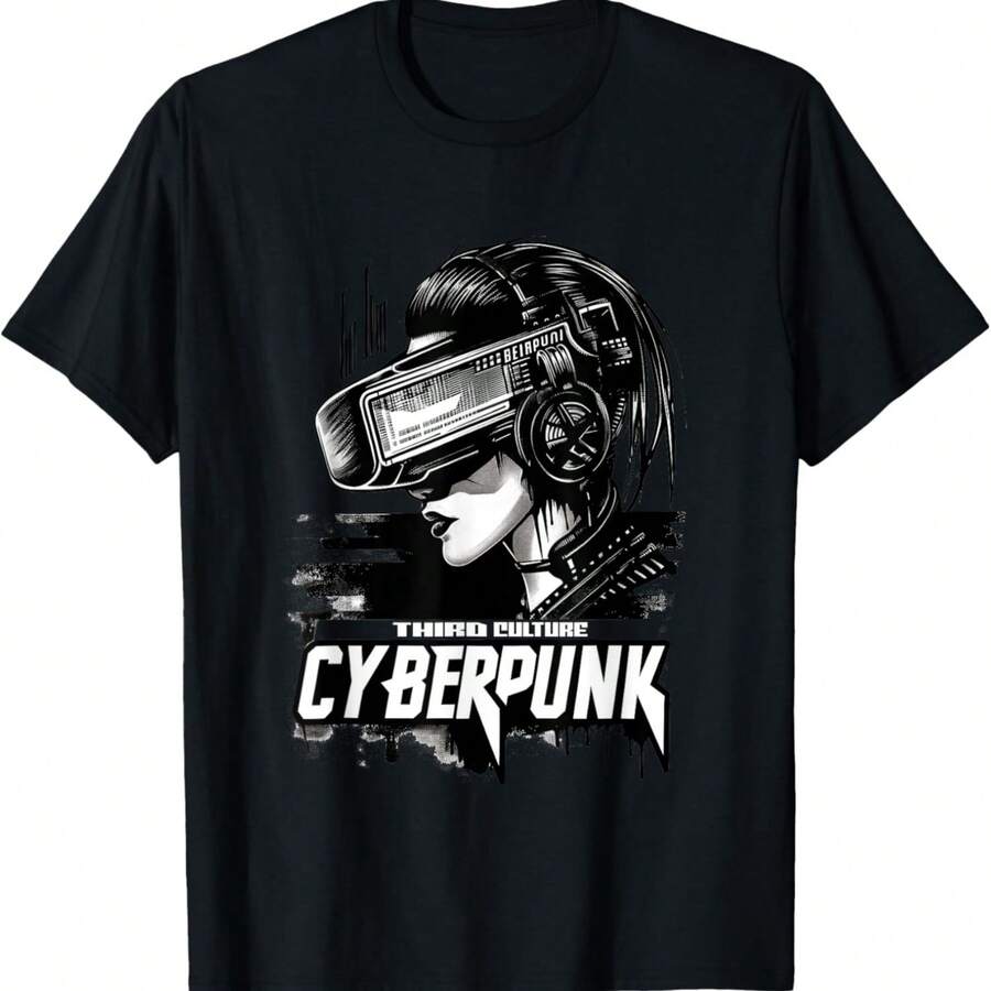CYBERPUNK VIRTUAL REALITY VISOR T-Shirt - Negro - Ver 1