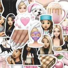 95pcs Waterproof Vinyl Fitness Girl Stickers, Weightlifting Themed, Suitable For Water Bottles And Laptops, Fitness Gift For Women And Mothers - Multicolor - View 12