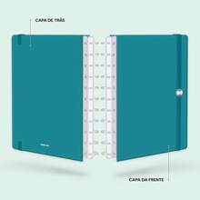 Disco Notebook + Iscool Hardcover 140 Sheets Smart Solid Colors - Blue Topaz - View 3