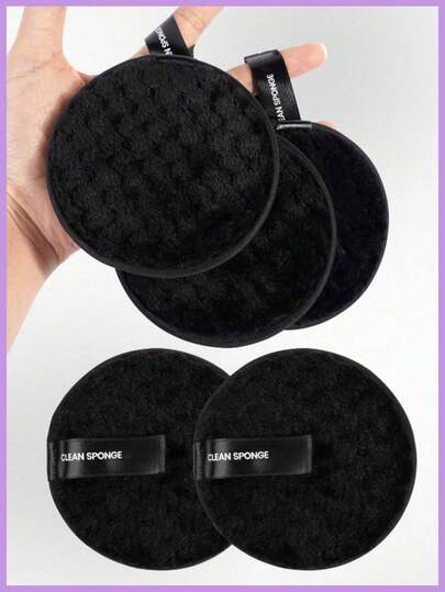 5pcs/1pc Makeup Remover Puff Reusable Makeup Remover Pads For Gently And Effectively Removing Everyday Makeup, Including Foundation, Mascara, Eyeshadow, And Lipstick