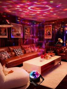 RGB Disco Ball Party Light - Sound Activated Stage Lighting For Home, Club, Festival Decor