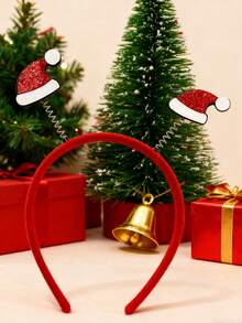 1pc Women's Christmas Gingerbread Faux Leather Head Wrap, Cute Street Fashion Casual Hairband, Suitable For Christmas Party, All Seasons ,Hair Hoop Hair Accessories