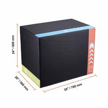 Caja de salto pliométrica 3 en 1, caja de espuma de 30/24/20 pulgadas, plataforma y caja de agilidad de salto, caja antideslizante para ejercicios de fitness para entrenamiento de gimnasio en casa, entrenamiento de fuerza acondicionado, negro - espuma - Ver 10
