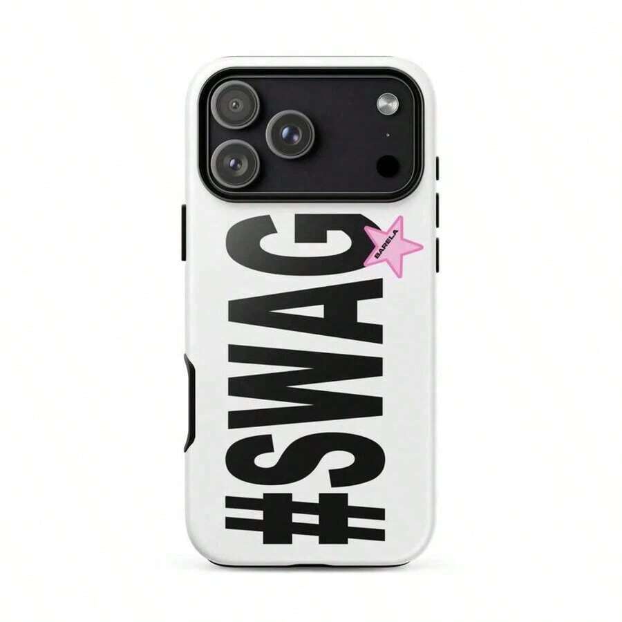 BARELA Phone Case - 2 MUCH SWAG Phone Case For IPhone 11-17 Series |   Typography Phone Case |   Aesthetic Phone Case |   Streetwear Phone Case |    Phone Case |   Shockproof Protection |   Gift For Teen Girls - 款式1(1pc) - 查看 1