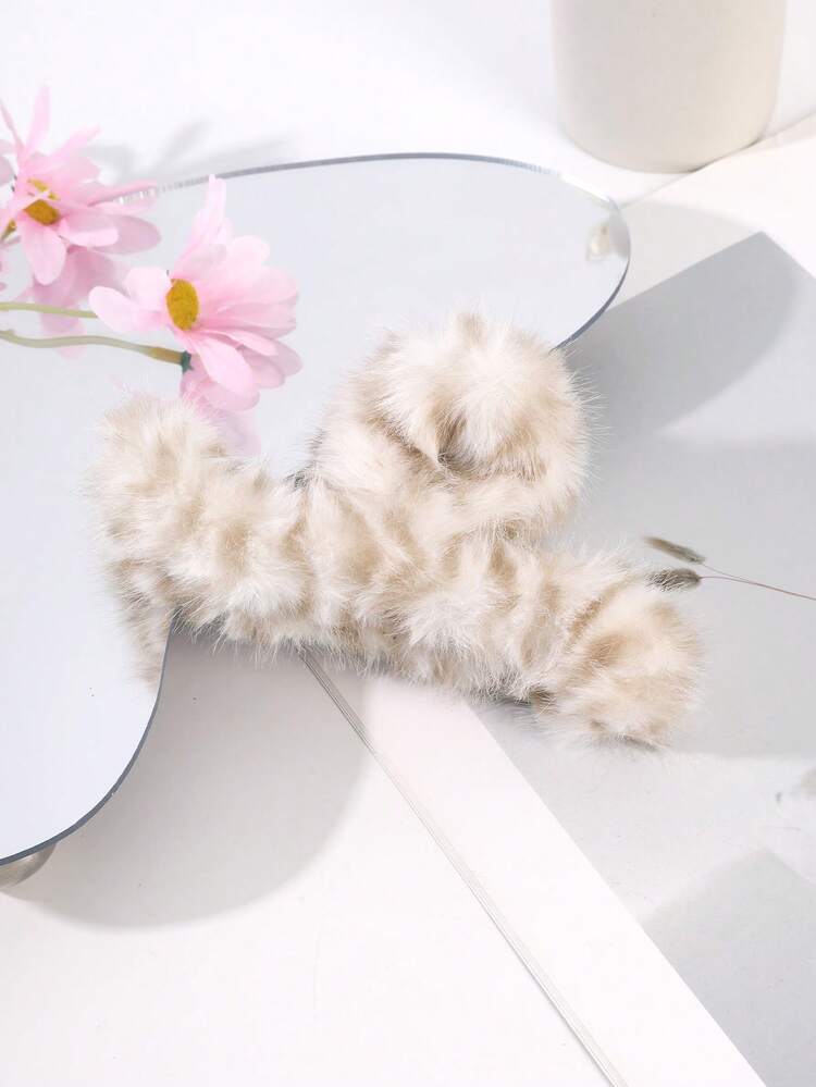 1 chiếc kẹp tóc một mảnh sang trọng, cá tính, đa năng, họa tiết sọc mềm mại, thích hợp cho mùa thu/đông, phụ kiện tóc mùa đông. - Nhiều màu - Xem 5