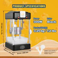 Machines à pop-corn - Schwarz 300 W - Voir 7