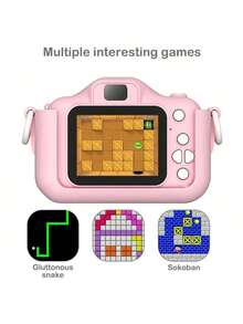 YAIUZGOO 1080P High Definition 2-Inch Screen Digital Camera/Camcorder/Portable Camera With Protective Case, SD Card And Card Reader, Cute Birthday/New Year/Valentine's Day Gift, 150mAh Battery - Pink - View 6