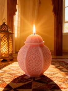 DIY Lantern Silicone Candle Mold - Star & Moon Details, Beginner-Friendly & Flexible Silicone | Reusable | Fits Candle Making, Gypsum Crafts, Diffuser Stones | Perfect For DIY Enthusiasts, Handmade Presents & Holiday Decor Projects - White - View 6