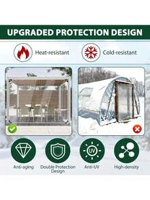 Heavy Duty Thick Tear-Resistant PVC Tarpaulin, Transparent Waterproof Tarp, Windproof, Snow-Proof, Suitable For Camping, Garage, Plant Greenhouse, Car, Patio, Outdoor Garden Decor, Camping Essential, Plant Greenhouse Cover, Durable Canopy, Reinforced Tarp