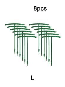 1/4/8pcs Plant Support Rack, Semi-Circle Plant Support Ring Plastic Plant Cage Trellis, Suitable For Small Plants, Flowers, Vegetables, Indoor Plants - Multicolor - View 14