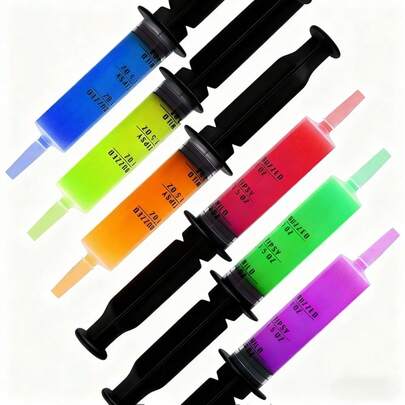 50 Packs 1.5 Ounce Party Black Jelly  For Photography, Large Durable Jelly Party Syringe Suitable For Halloween, Thanksgiving, Christmas
