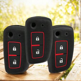 2 Buttons Silicone Car Key Case Cover For Nissan Qashqai J11 Pulsar C13 Juke F15 X-Trail T32 Micra