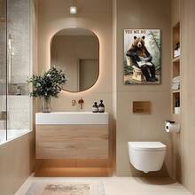 Bear Bathroom Canvas Wall Art Picture Funny Forest Animal Poster Prints Humorous Bear Sitting On Toilet Painting Wall Decor Washroom Restroom xin Ready To Hangcuadros decorativos para sala,poster,con marco,posters,cuadros para la pared ,marcos para cuadros,cuadro,virgen de guadalupe,salascuadros decorativos para sala,poster,con marco,posters,cuadros para la pared ,marcos para cuadros,cuadro,virgen de guadalupe,salas - transparente - Ver 5