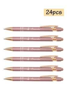 1-120pcs Custom Name Pens, Back To School Supplies For Kids, Personalized Business Engraver Pens Ballpoint, Customized Gel Pens, Customizable Teacher Pens, Stylus Pens For Touch Screens, Retractable Writing Ball Pen, Suitable For Birthday Gifts, Teacher's Day, Back To School Supplies, Daily School, Office, Ideas Gifts For Him/Her, Kids, Friends, Students, Workers, Coworkers, Customized Crafts, Vintage, Home & Living, Christmas Home Atmosphere, Souvenirs, Reusable, Adorable, High-Quality, Office Decor, Elegant Living - Multicolor - View 32