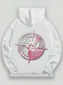 Women Winter ClothesEWH Distressed Washed Cotton Round Neck 270g Double-Sided Printing Men's Hoodie With Soft And Breathable Fabric, Presenting Neon - Style Text "Treaty Oak REVIVAL" And A Figure Pattern Y2k,Soulja,Concert,Halloween,Gothic,Vintage,Streetwear Graphic,009-ABLoose And Comfortablehoodie For Women - White 2 - 查看 2