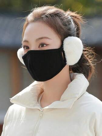 1pc Fleece Ear Warmer For Women, Warm Plush Cold Weather Ear Muffs, Autumn/Winter