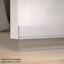 5 Pcs [1 Meter/39inches] Punch-Free Self-Adhesive Door Bottom Sealing Strip Upgraded Thickened Rubber Dust Strip, Effectively Isolates Light Transmission/Dust/Noise/Water Stains, Can Be Used In Bathrooms, Bedrooms, Kitchens, Basements, Etc., Can Be Cut To The Required Length, And Consumption-Reducing Household Artifact - Multicolor - View 8