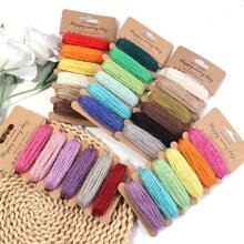 1 Board Multi-Color Linen Cord - Beading Thread And String For Handmade DIY Jewelry Making Craft Supplies - Natural Linen Rope, Soft, Durable, Easy For Making Beaded Necklaces, Bracelets, Keychains (6 Colors/Board) - Multicolor - View 5