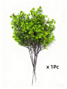 MEHELANY 4 قطع من الزهور الاصطناعية الخضراء، زهور بلاستيكية مقلدة لزهور الجبسوفيلا، مناسبة للترتيبات الزهرية في المنزل والزفاف وترتيب المطبخ والمناسبات كالاستقبال والعيد والحفلات والمناضد والرفوف والغرف والحمامات والأعراس والأكاليل