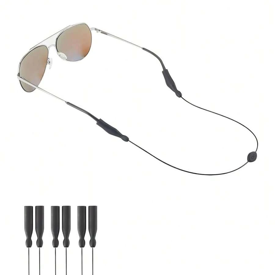 Glasses Strap - Sunglasses Strap Eyewear Retainer, No Tail Wire Eyeglasses Straps Eyewear String, Sunglass And Glasses Holder For Men, Women,  (3pcs Black),3pcsBlack-16inch - 3 chiếc màu đen-16 inch - Xem 1